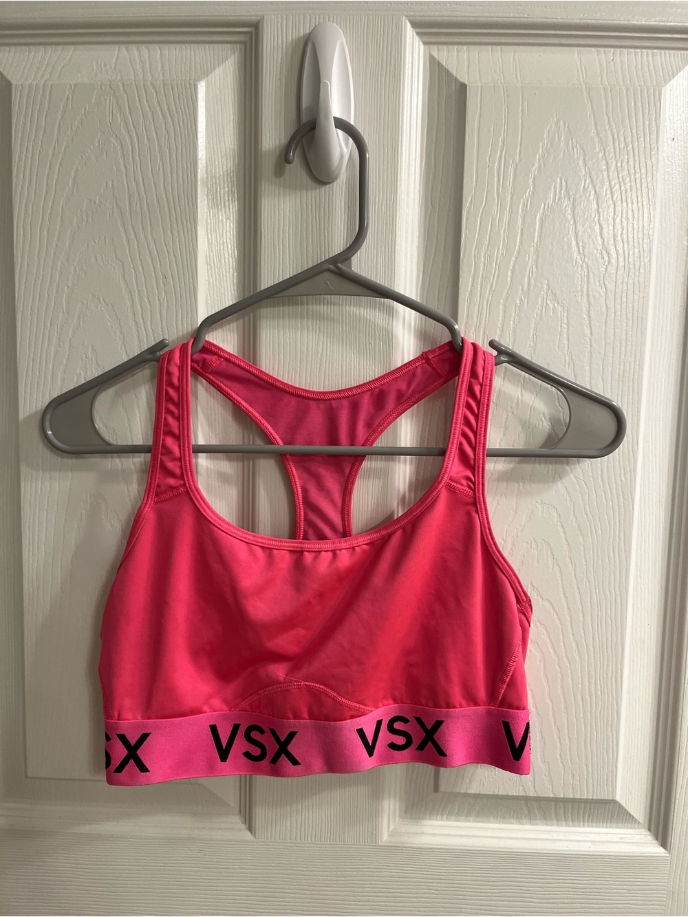 VSX Hot Pink Racerback Sports Bra with Logo Band